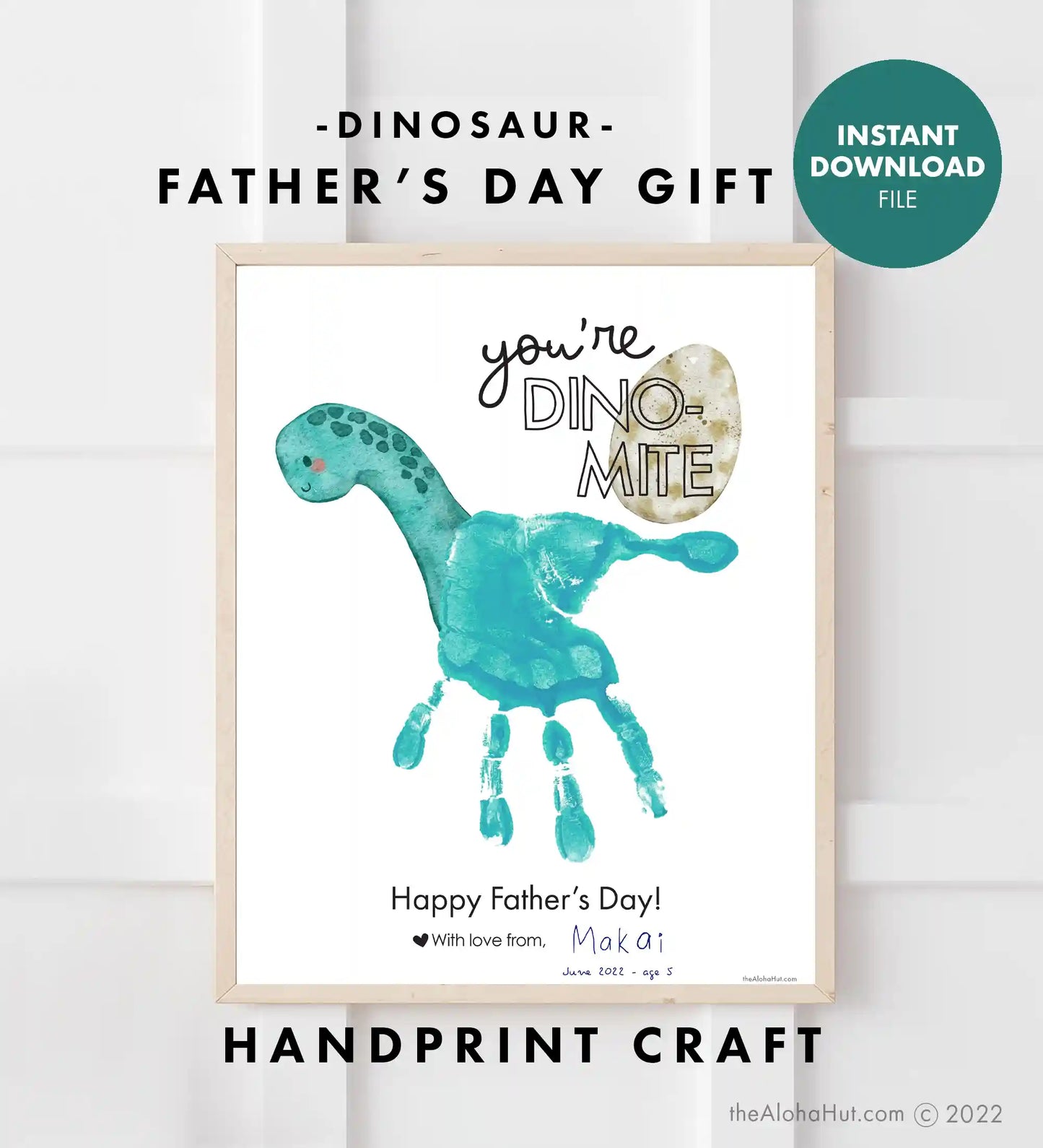 Dinosaur Father's Day Card - Handprint Craft