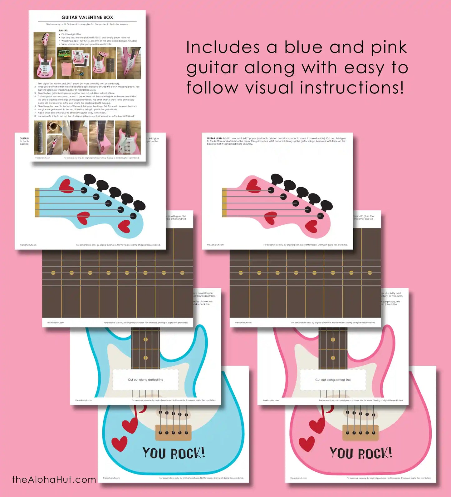 Guitar Valentine Box - Rock