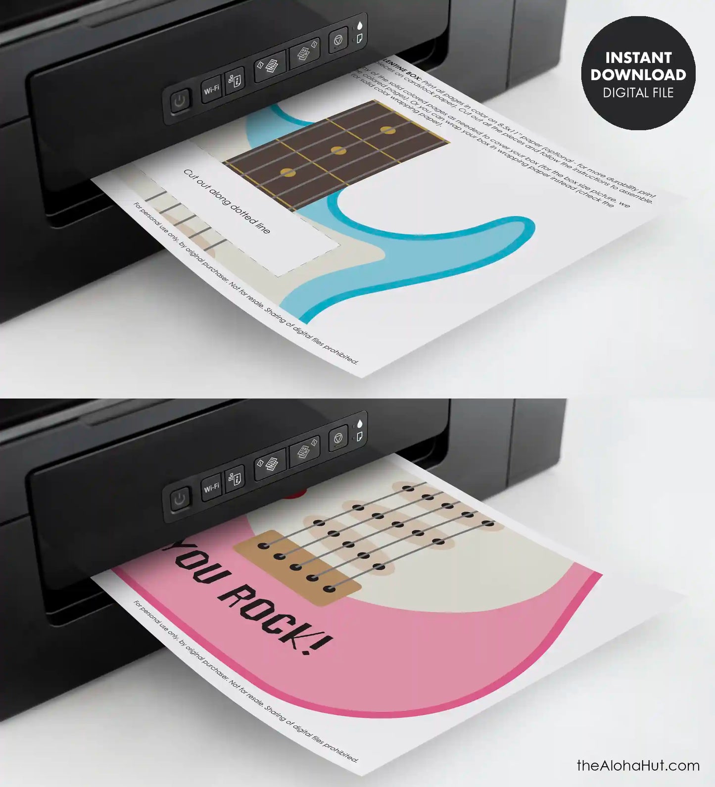 Guitar Valentine Box - Rock