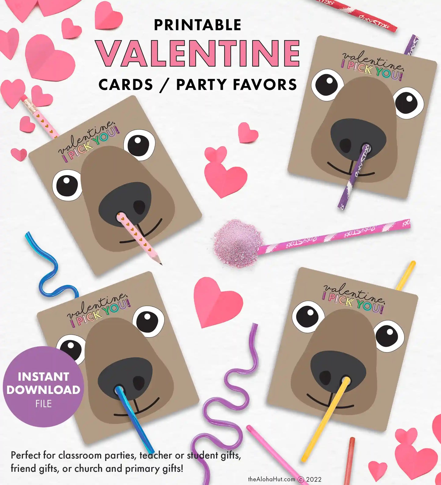 Funny Nose Picker - Printable Valentines