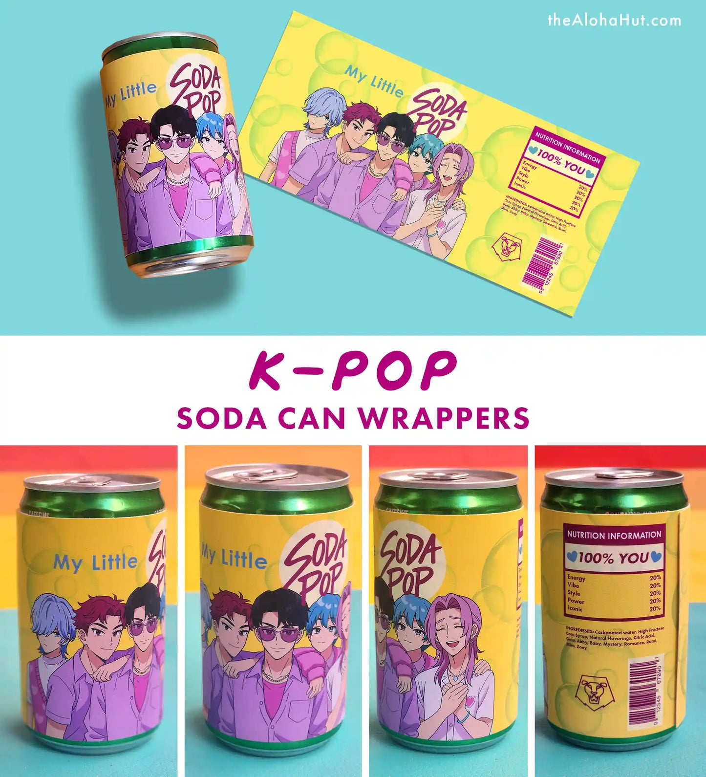 K-Pop Soda Pop Wrapper Valentines