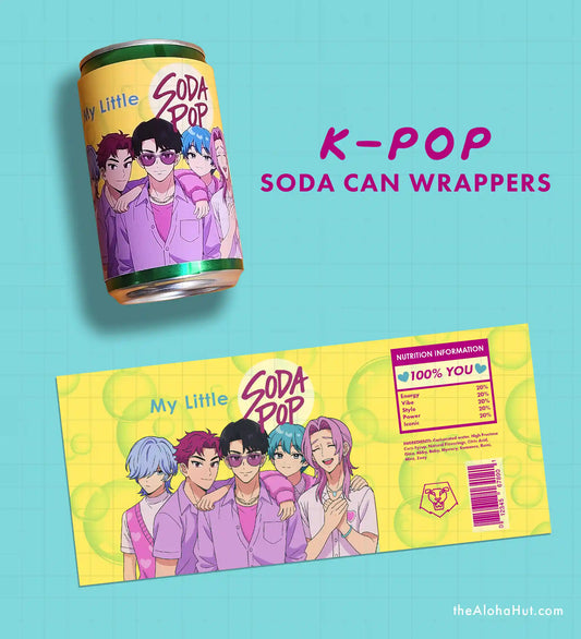 K-Pop Soda Pop Wrapper Valentines