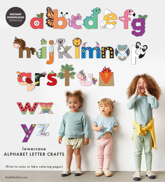 Alphabet Letter Crafts - A to Z Lowercase