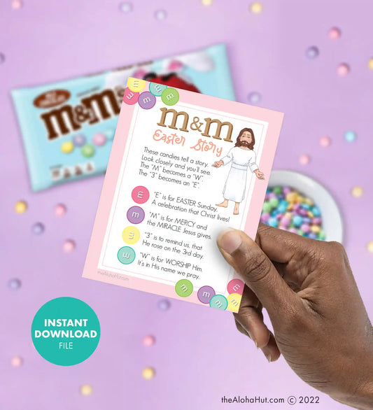 M&M Easter Story Poem - Treat Tag & Handout