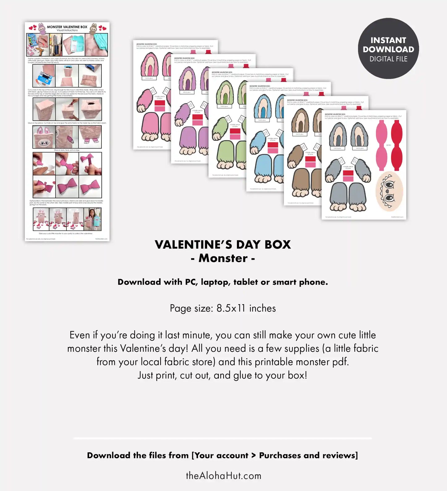 Monster Valentine Box (Digital Download)