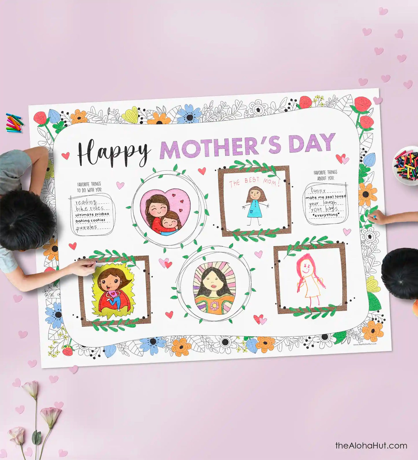 Mother's Day Gift - Giant Coloring Poster
