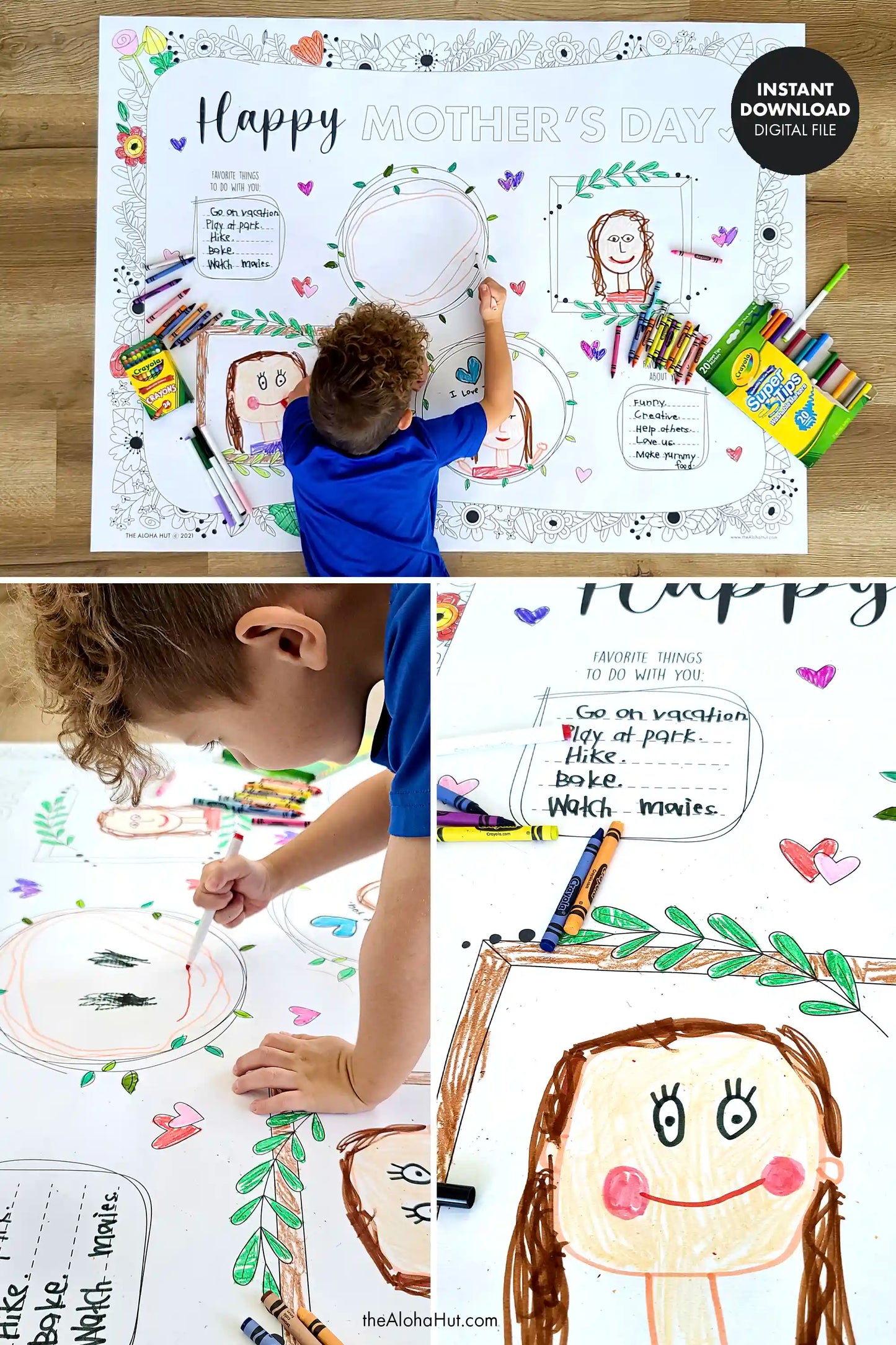 Mother's Day Gift - Giant Coloring Poster
