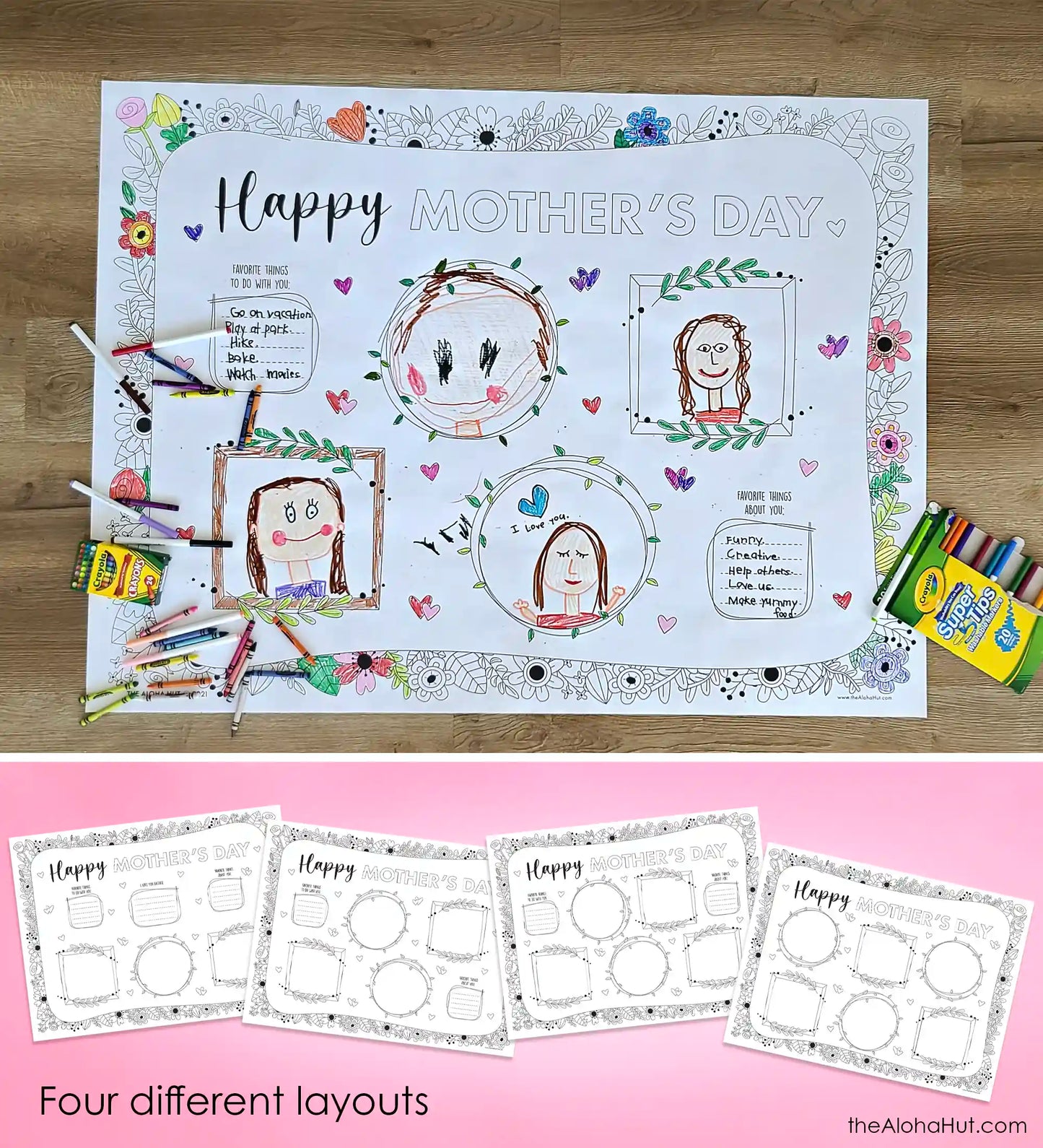 Mother's Day Gift - Giant Coloring Poster