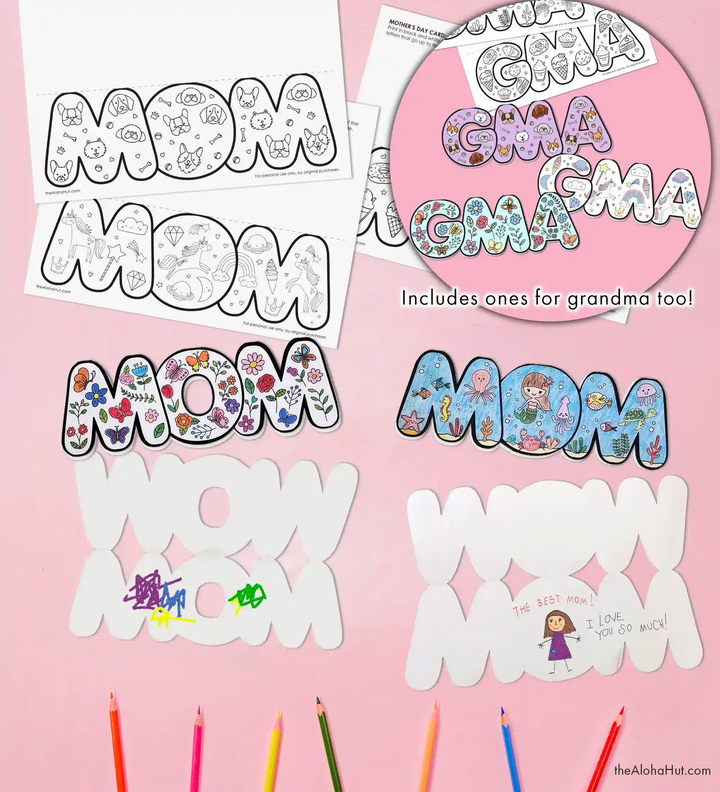 Mother's Day Word Card + Grandma too!