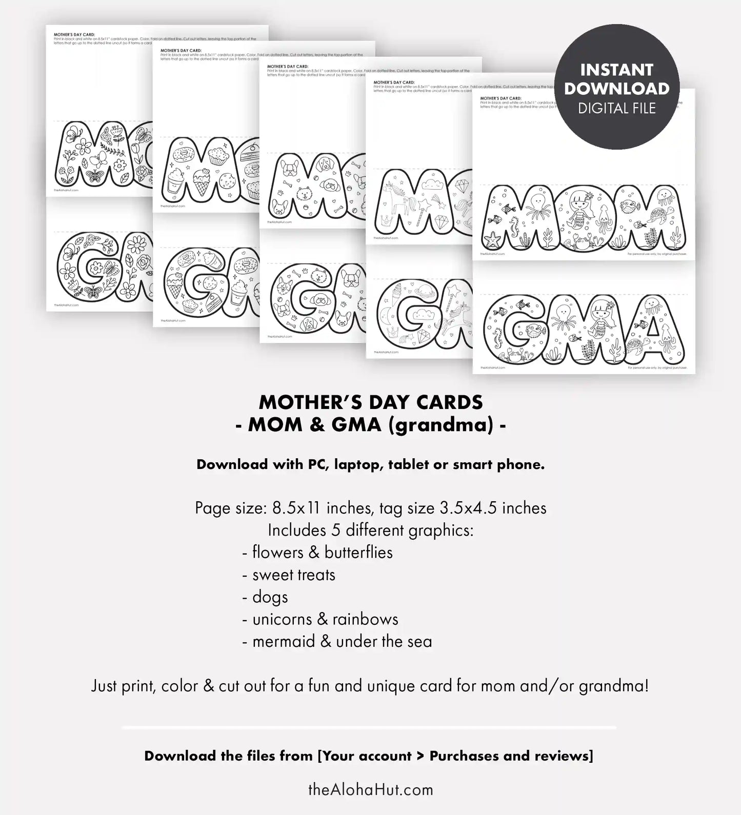 Mother's Day Word Card + Grandma too!