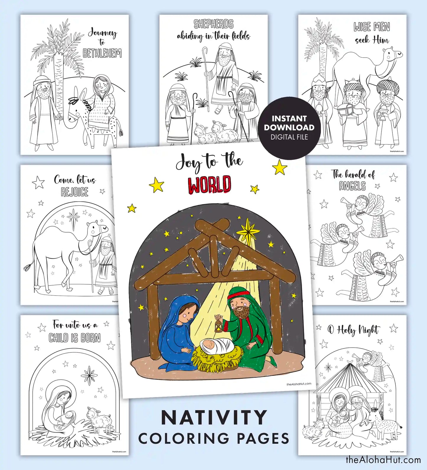 Christmas Nativity Coloring Pages