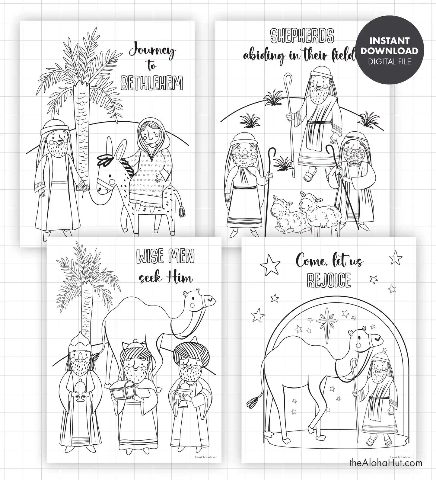 Christmas Nativity Coloring Pages