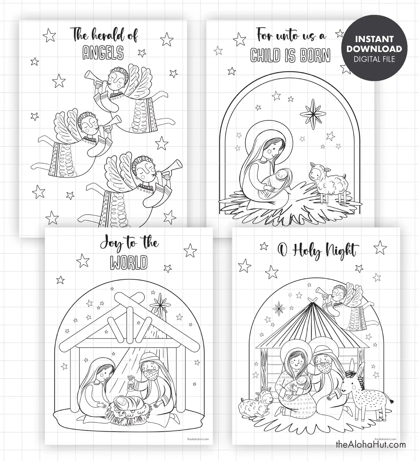 Christmas Nativity Coloring Pages