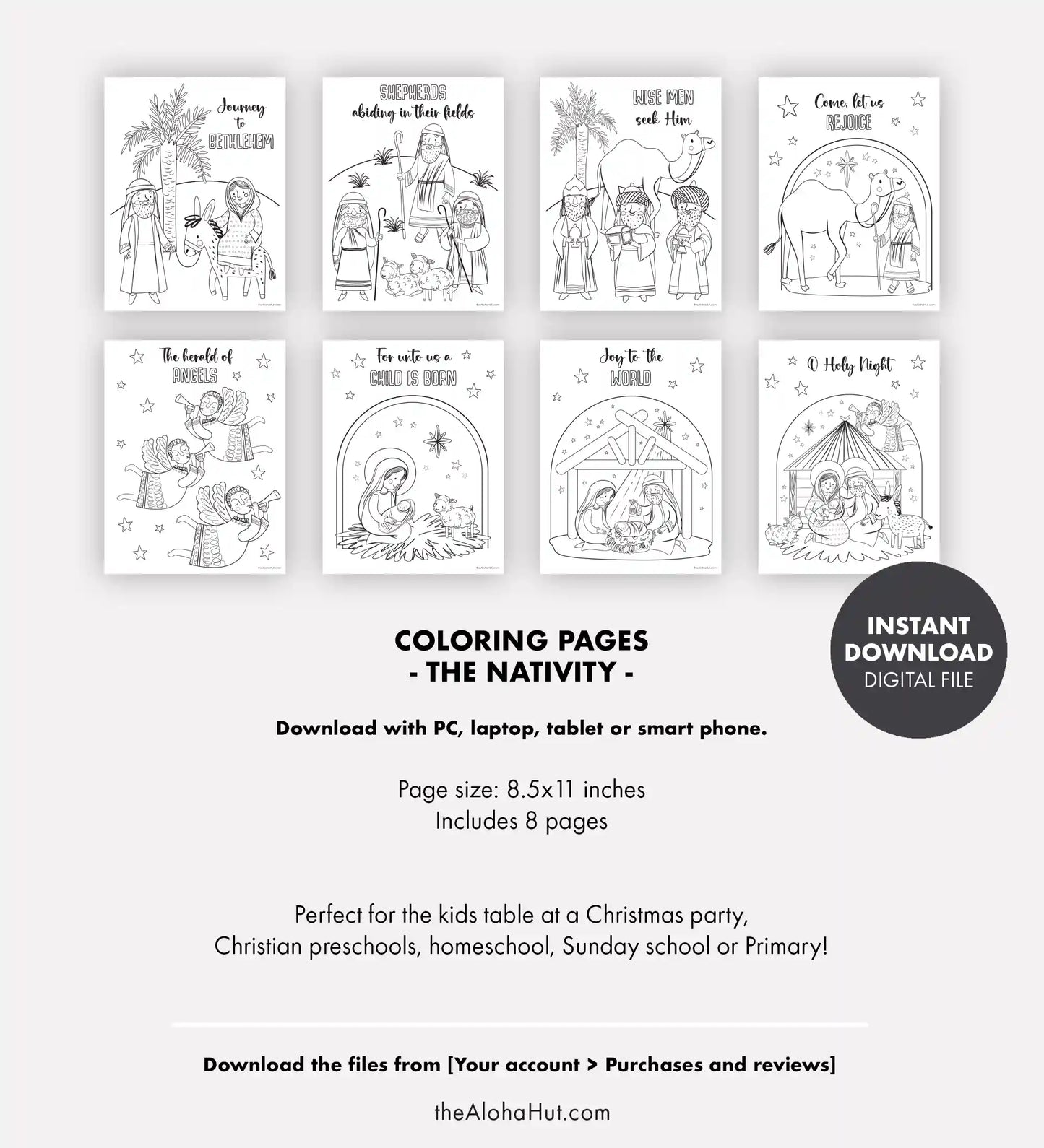 Christmas Nativity Coloring Pages