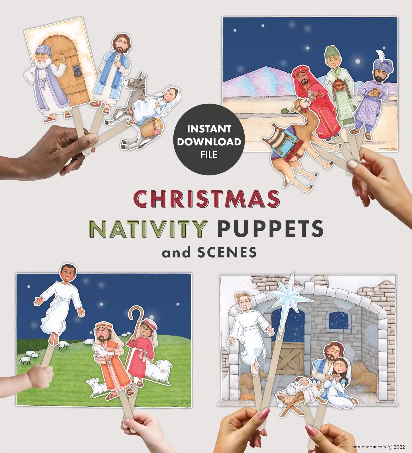 Christmas Nativity Puppets & Scenes