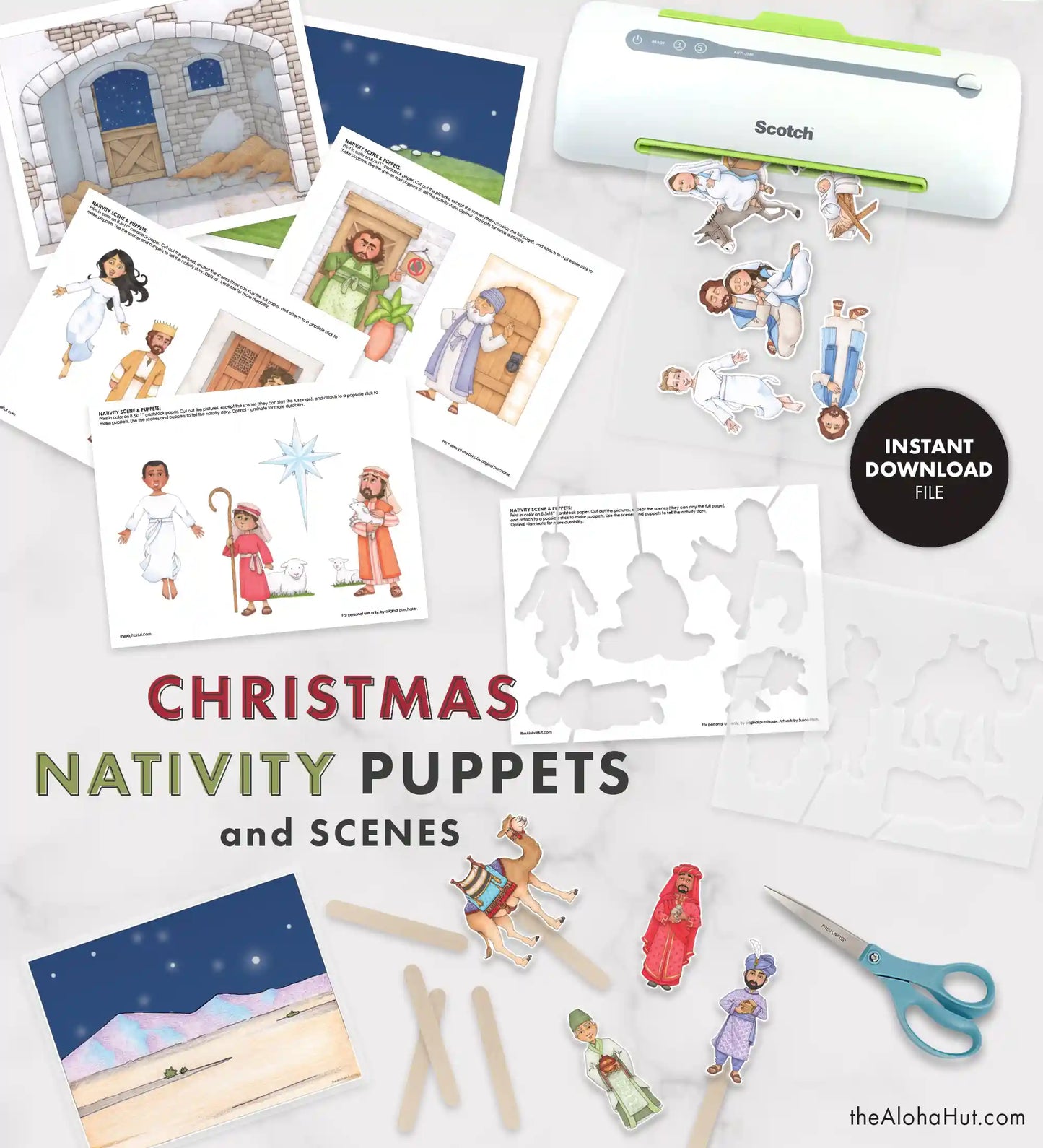 Christmas Nativity Puppets & Scenes