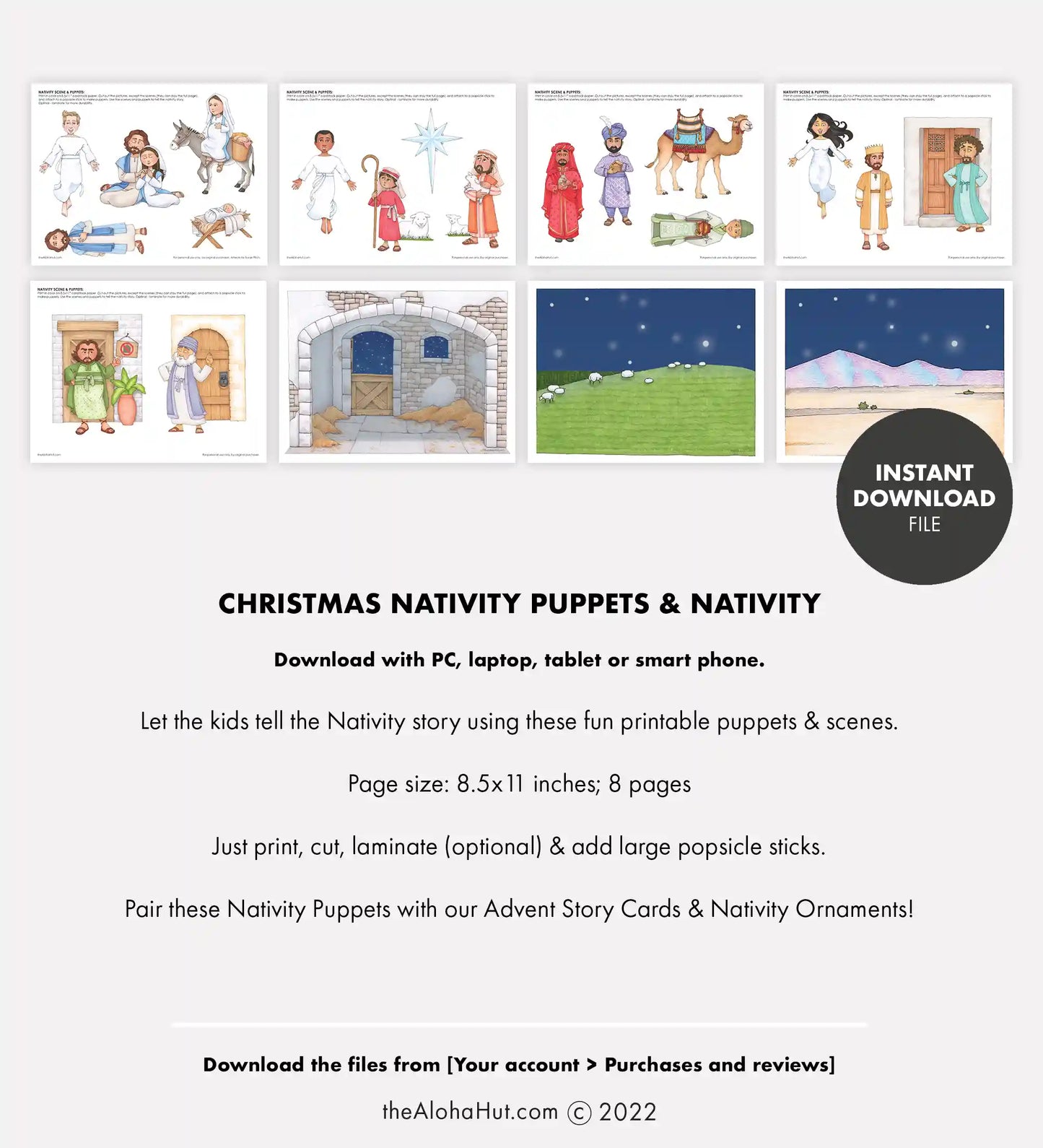 Christmas Nativity Puppets & Scenes