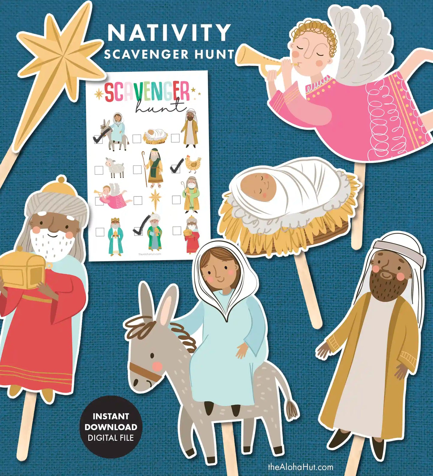 Nativity Christmas Scavenger Hunt Game