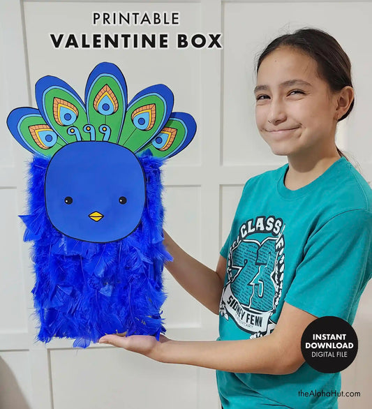 Peacock Valentine's Day Box