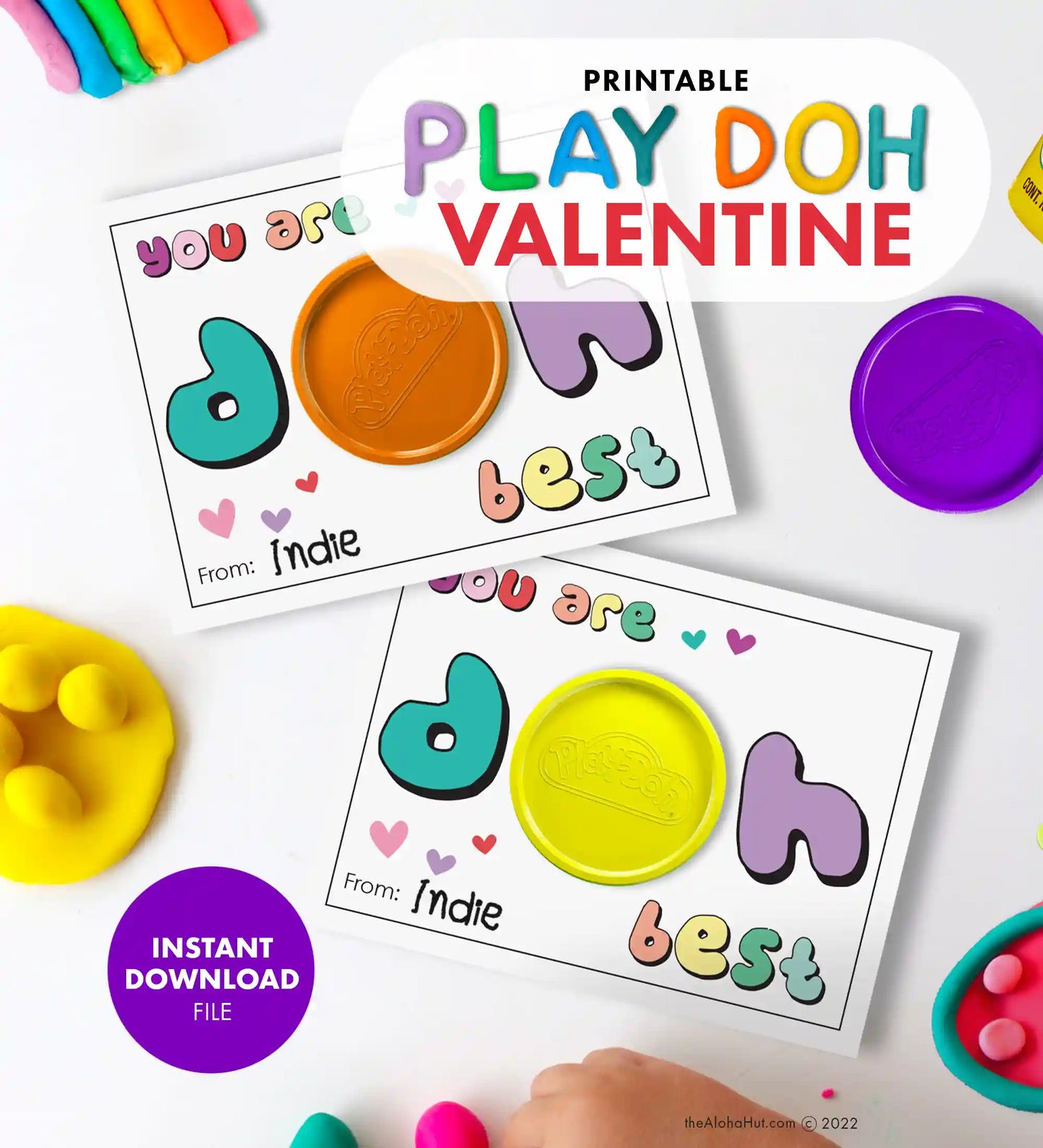 Play Doh - Printable Valentines