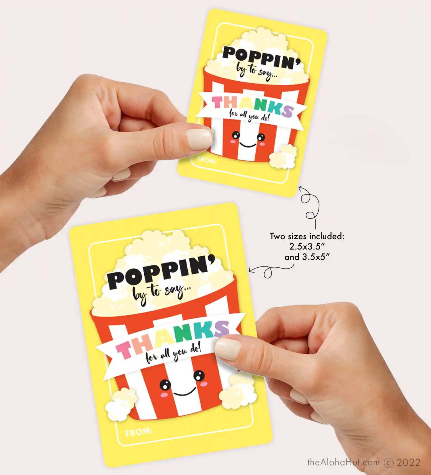 Popcorn Teacher Appreciation Tag and Gift Card Holder