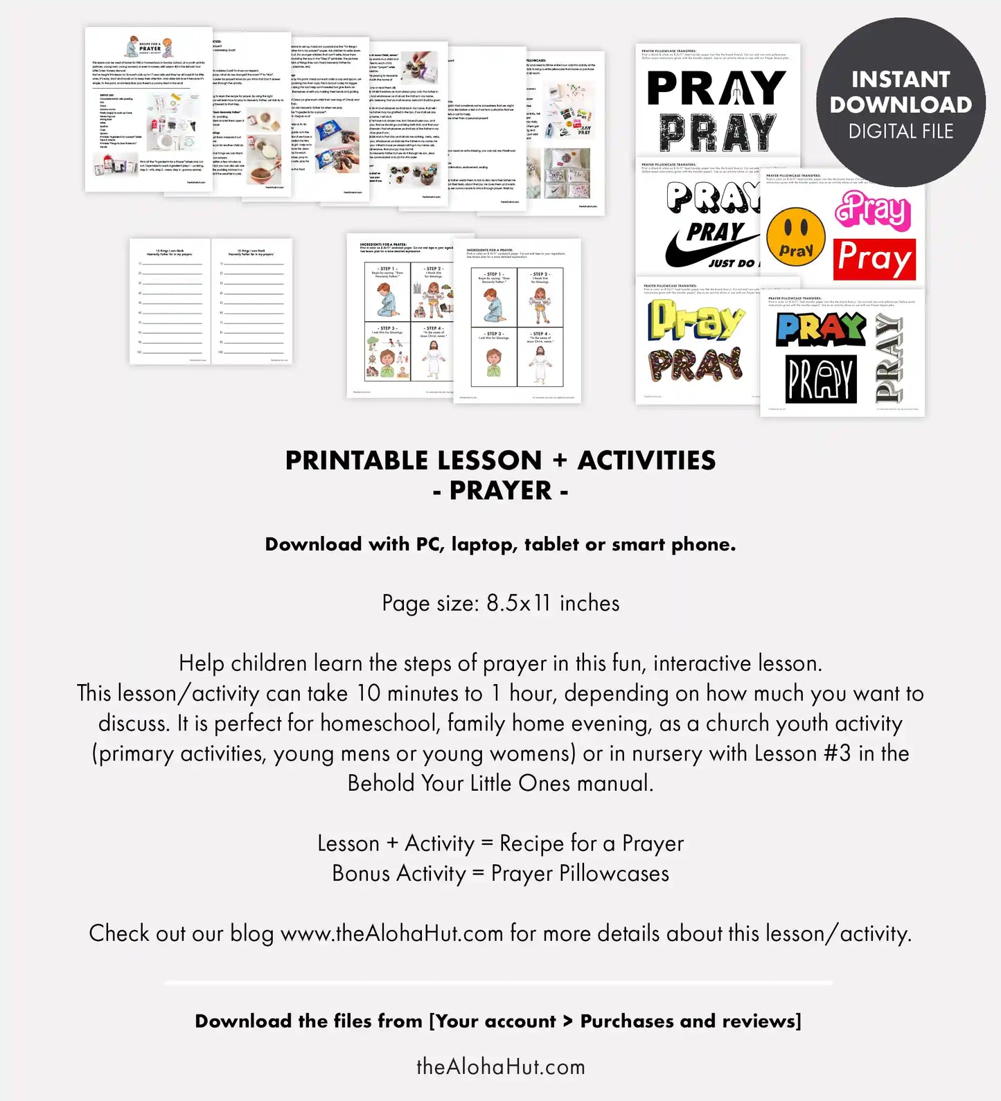 Prayer Object Lesson - Recipe for a Prayer