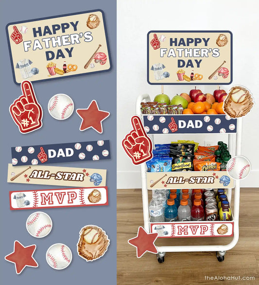 Baseball Snack Cart - Father's Day