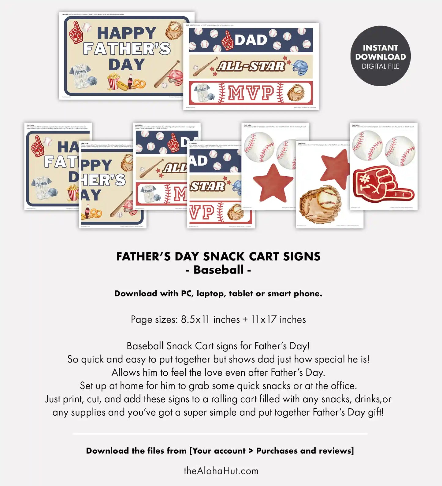 Baseball Snack Cart - Father's Day