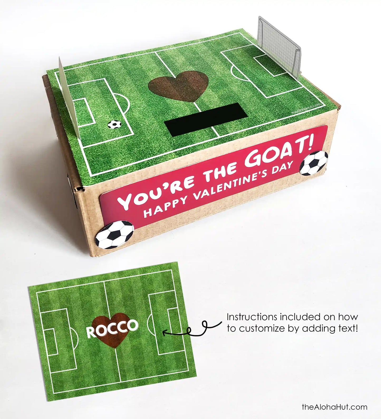 Soccer Field Valentine's Day Box