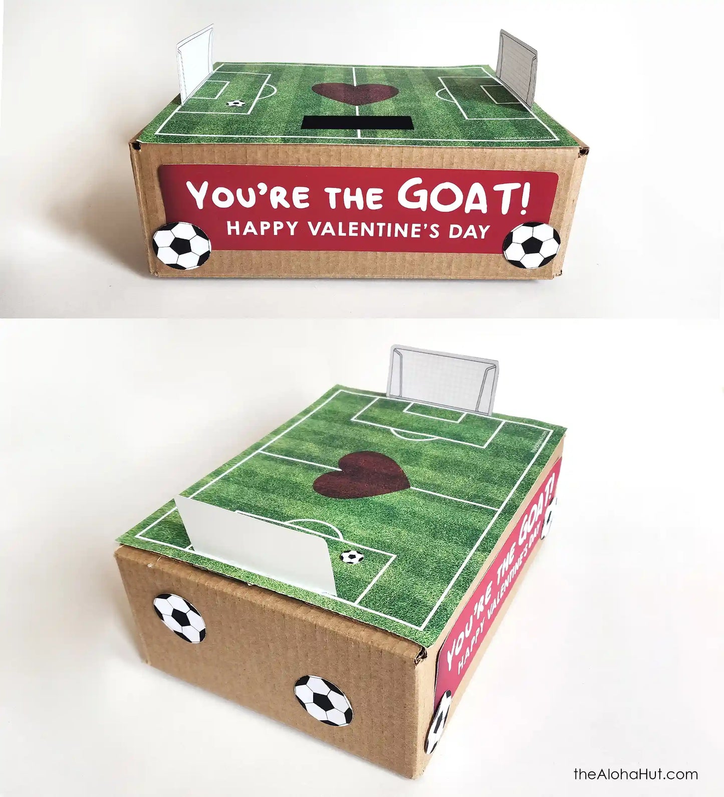 Soccer Field Valentine's Day Box