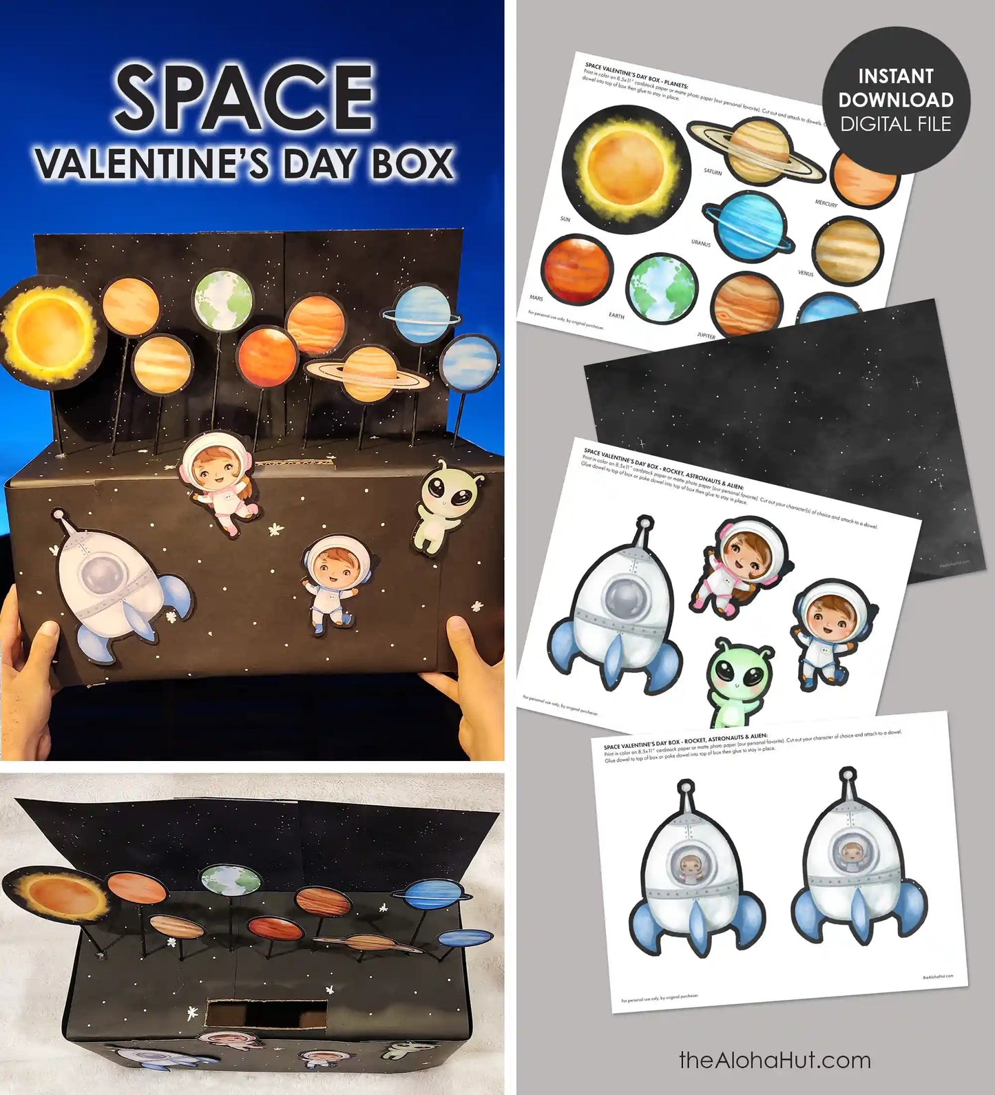 Space / Galaxy Valentine's Day Box