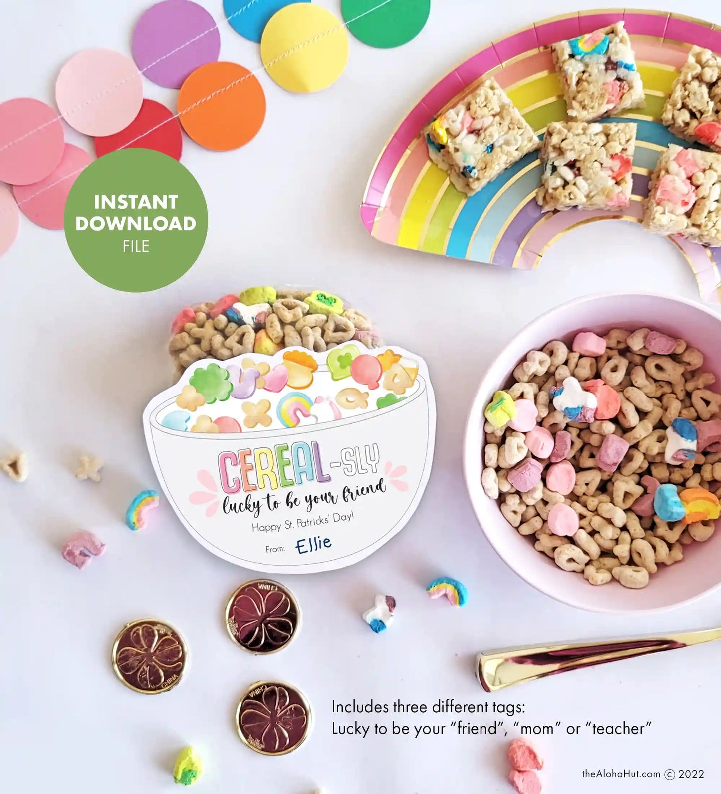 St. Patrick's Day Gift Tag - Cereal-sly Lucky to Be Your Friend
