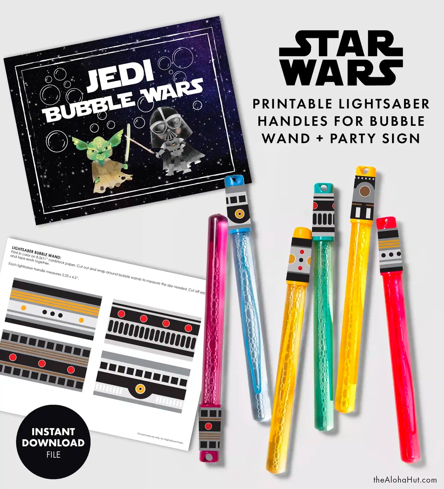 Star Wars Party Lightsaber Bubble Wands