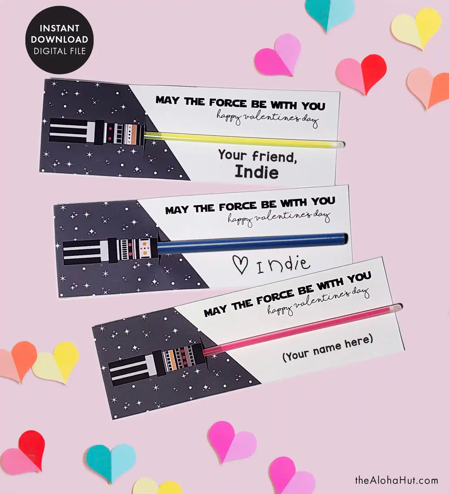 Star Wars Lightsaber - Printable Valentines