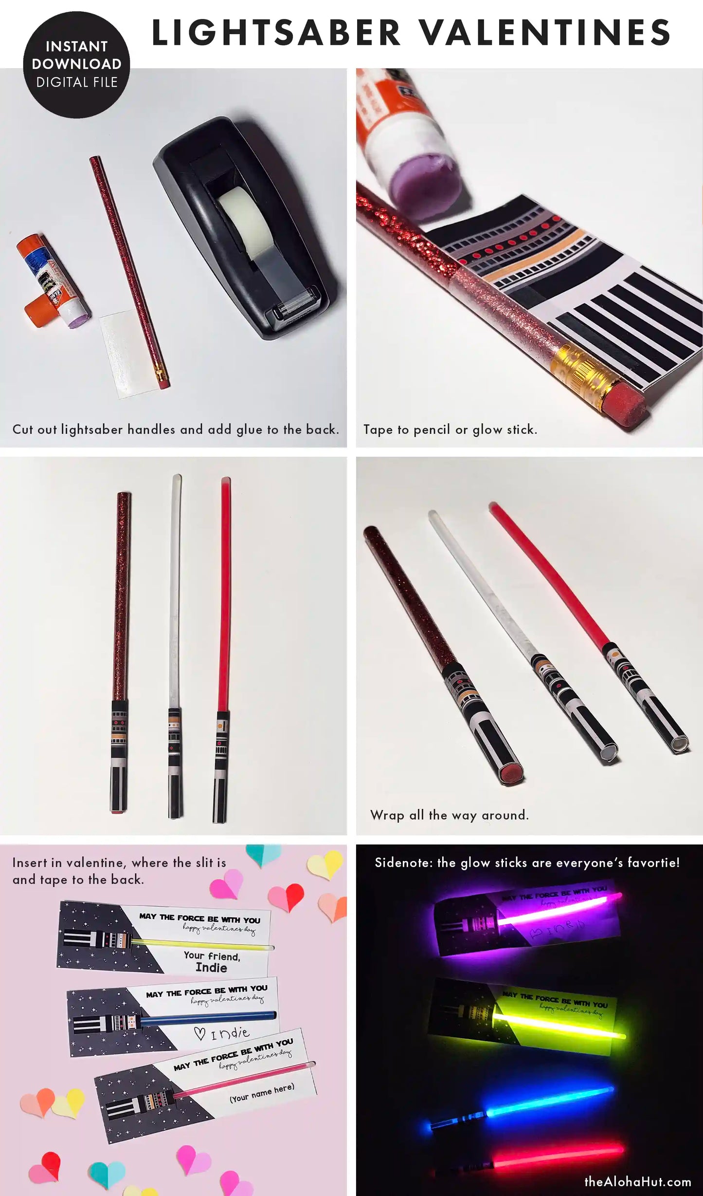 Star Wars Lighsaber - Printable Valentines