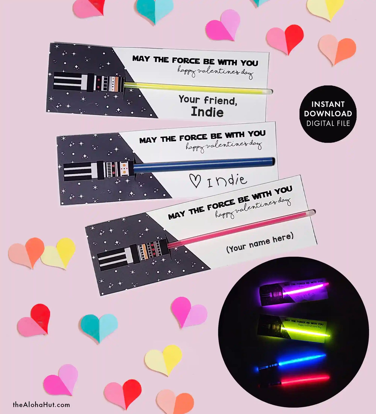 Star Wars Lightsaber - Printable Valentines