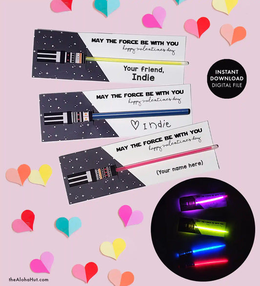 Star Wars Lighsaber - Printable Valentines