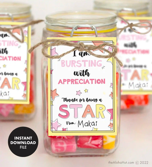 Starburst Teacher Appreciation Gift Tag