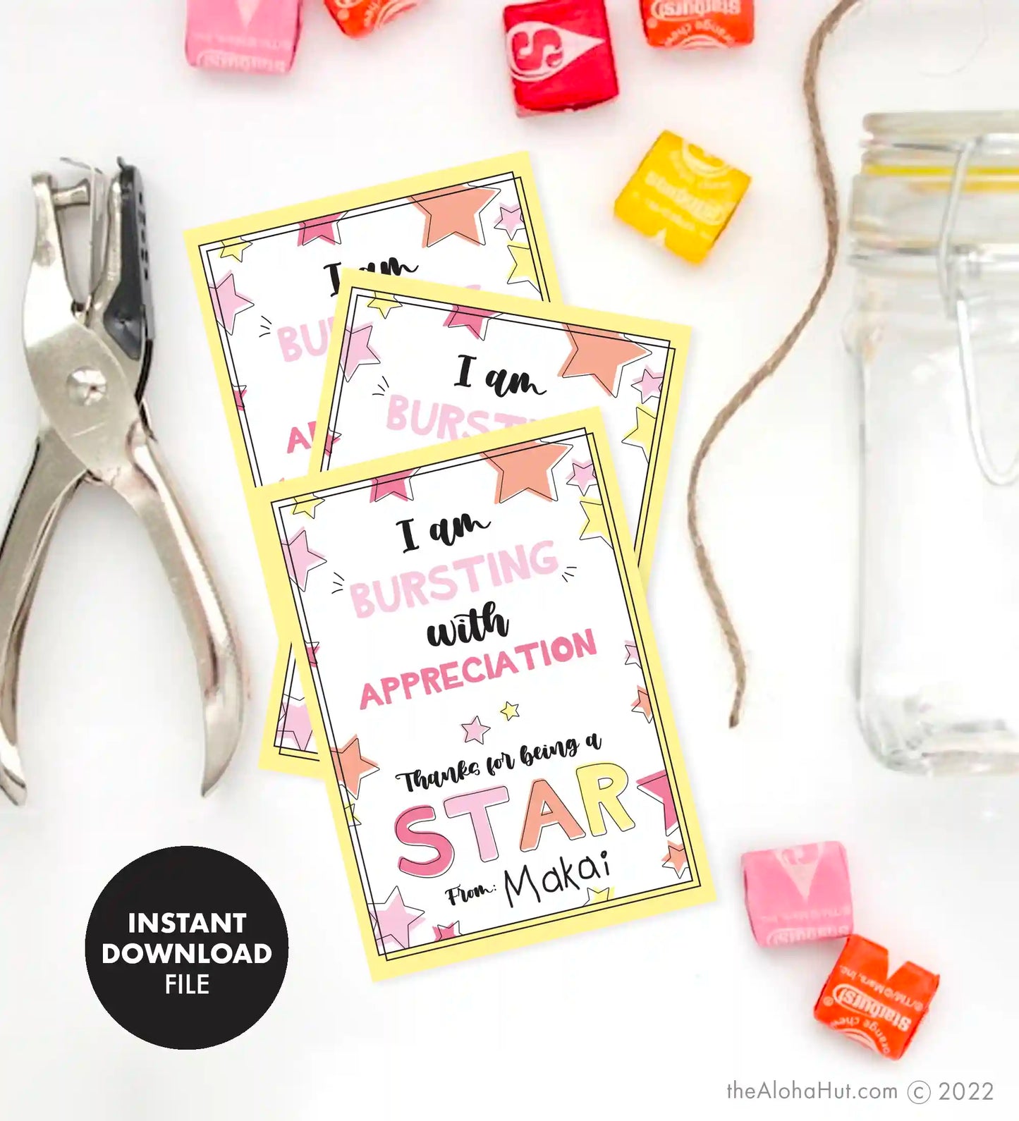 Starburst Teacher Appreciation Gift Tag
