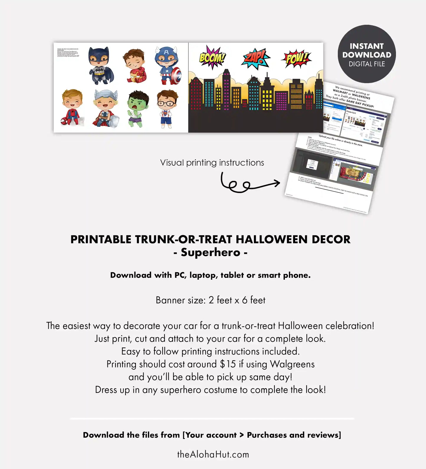 Trunk or Treat Halloween Car Decor - Superhero