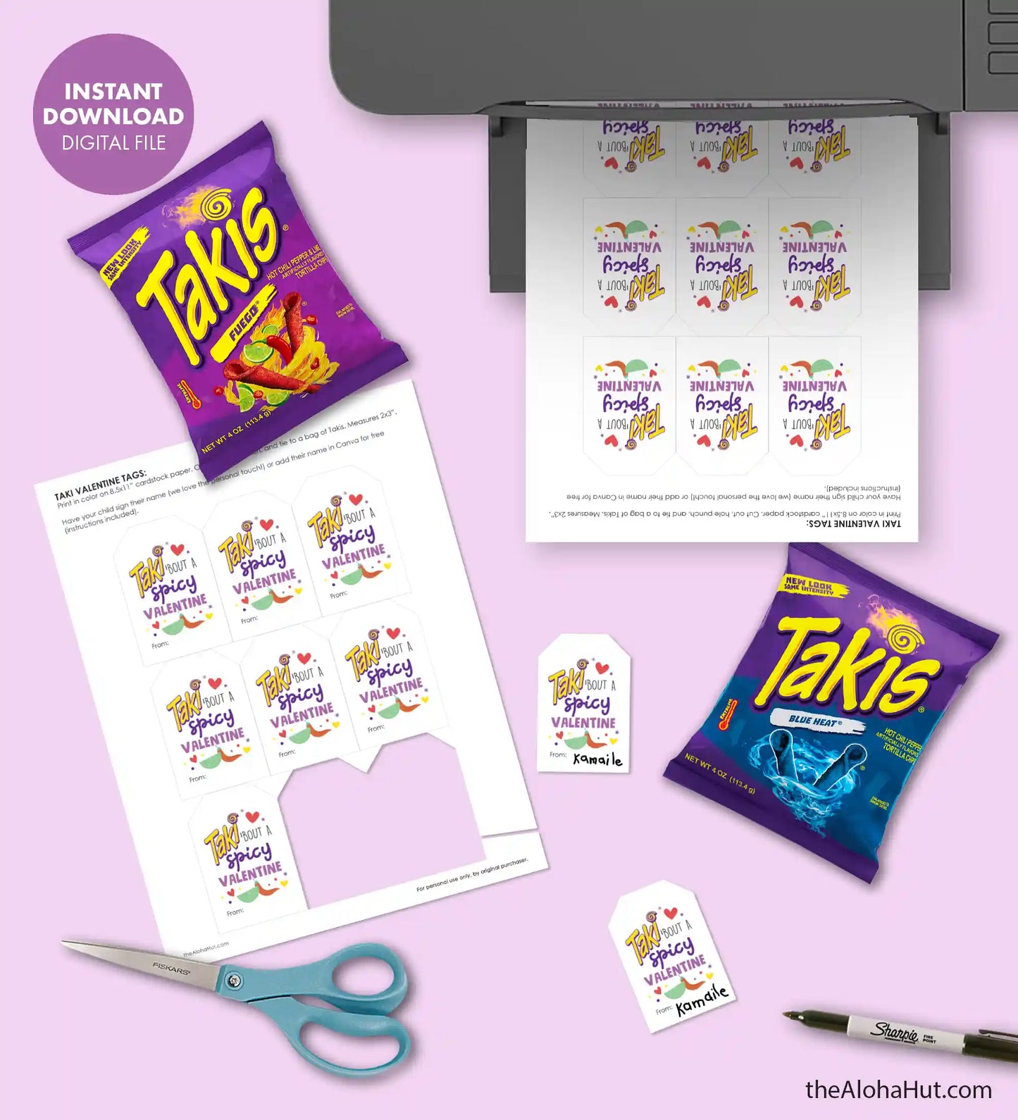 Takis Chips - Printable Valentines