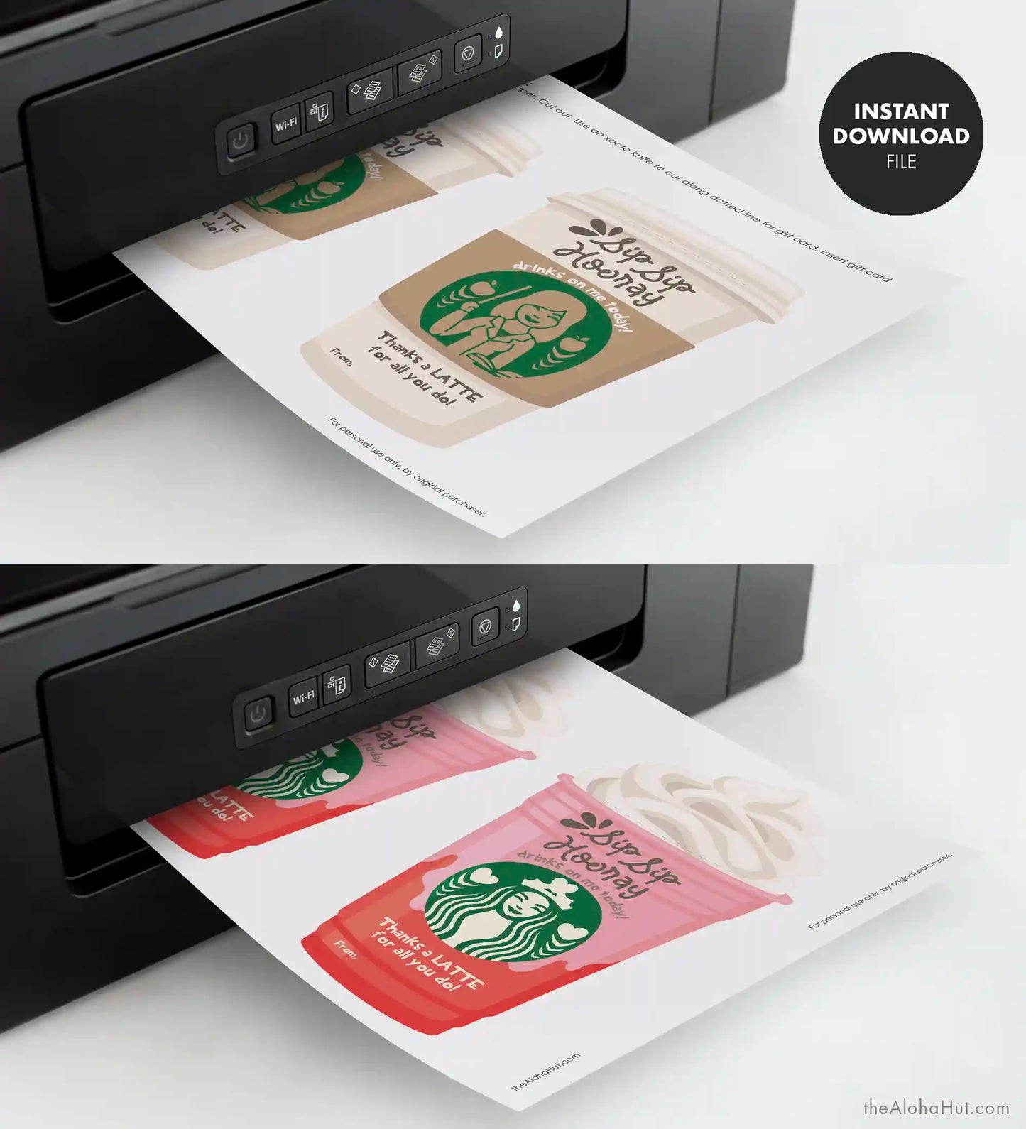Coffee / Latte Teacher Appreciation Gift Card Holder