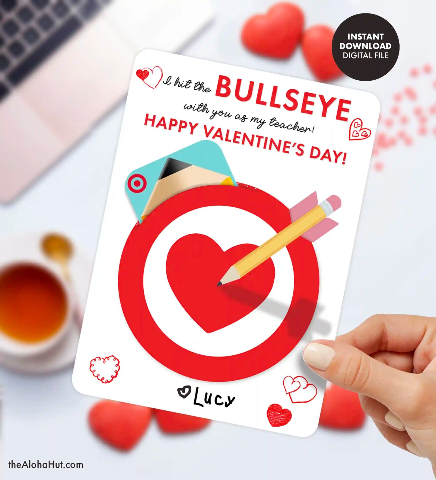 Target Gift Card Holder - Printable Valentine for Teacher