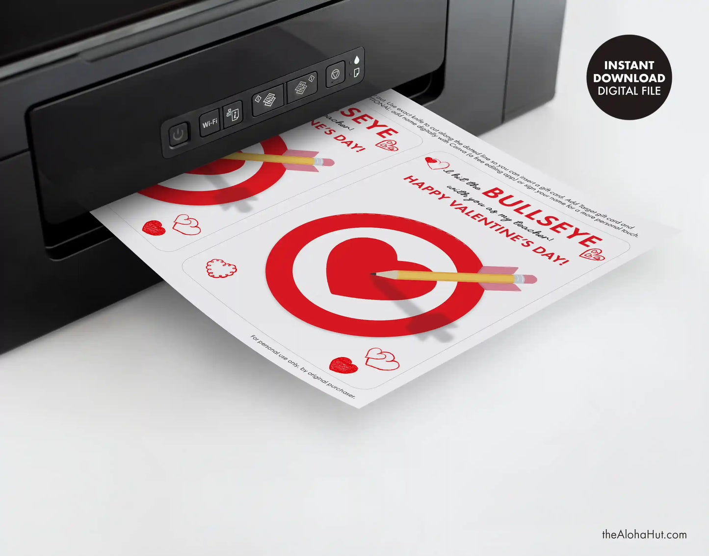 Target Gift Card Holder - Printable Valentine for Teacher