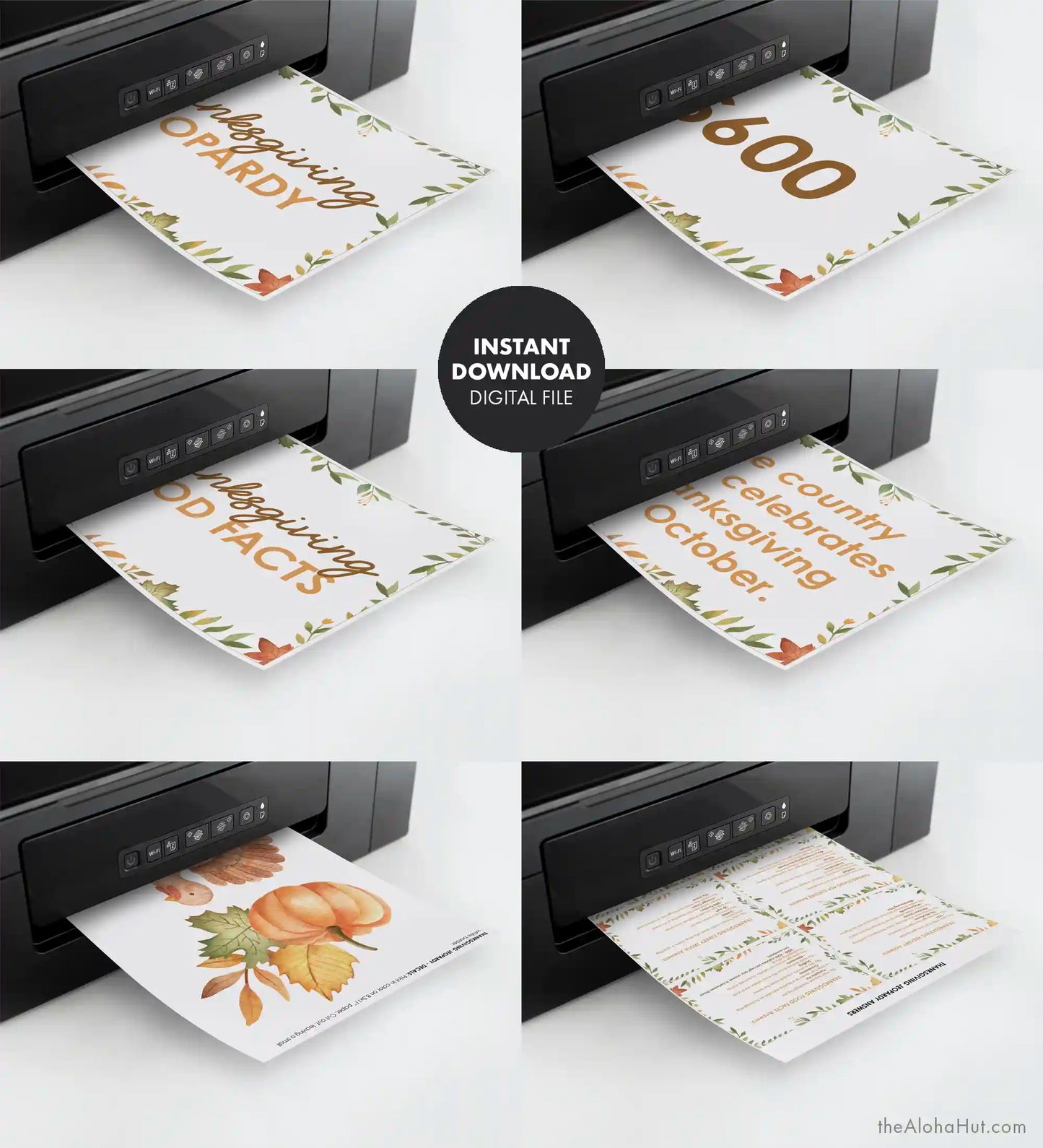 Thanksgiving Jeopardy Trivia Game