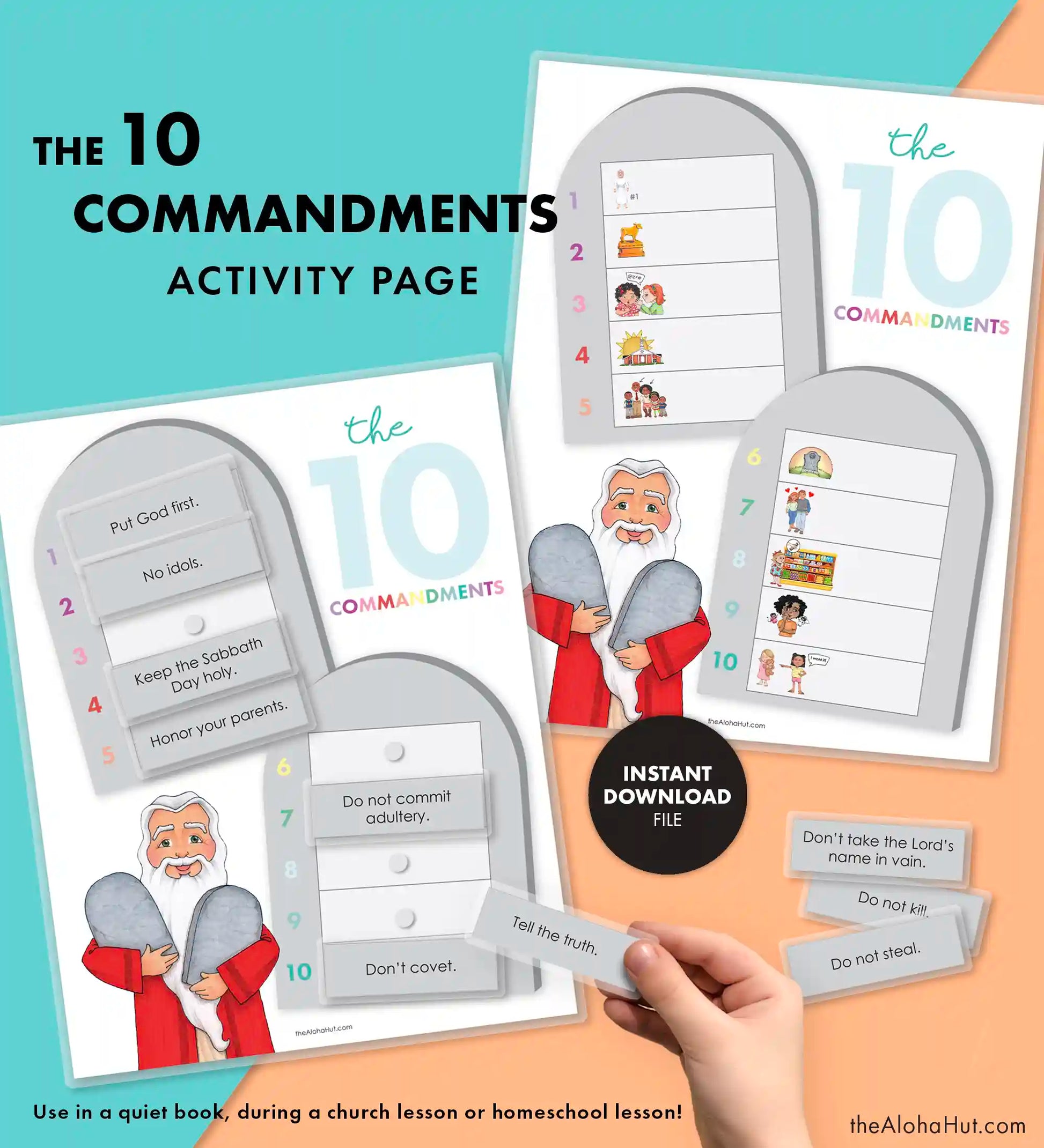The Ten Commandments - Activity Pages – Aloha Digitals
