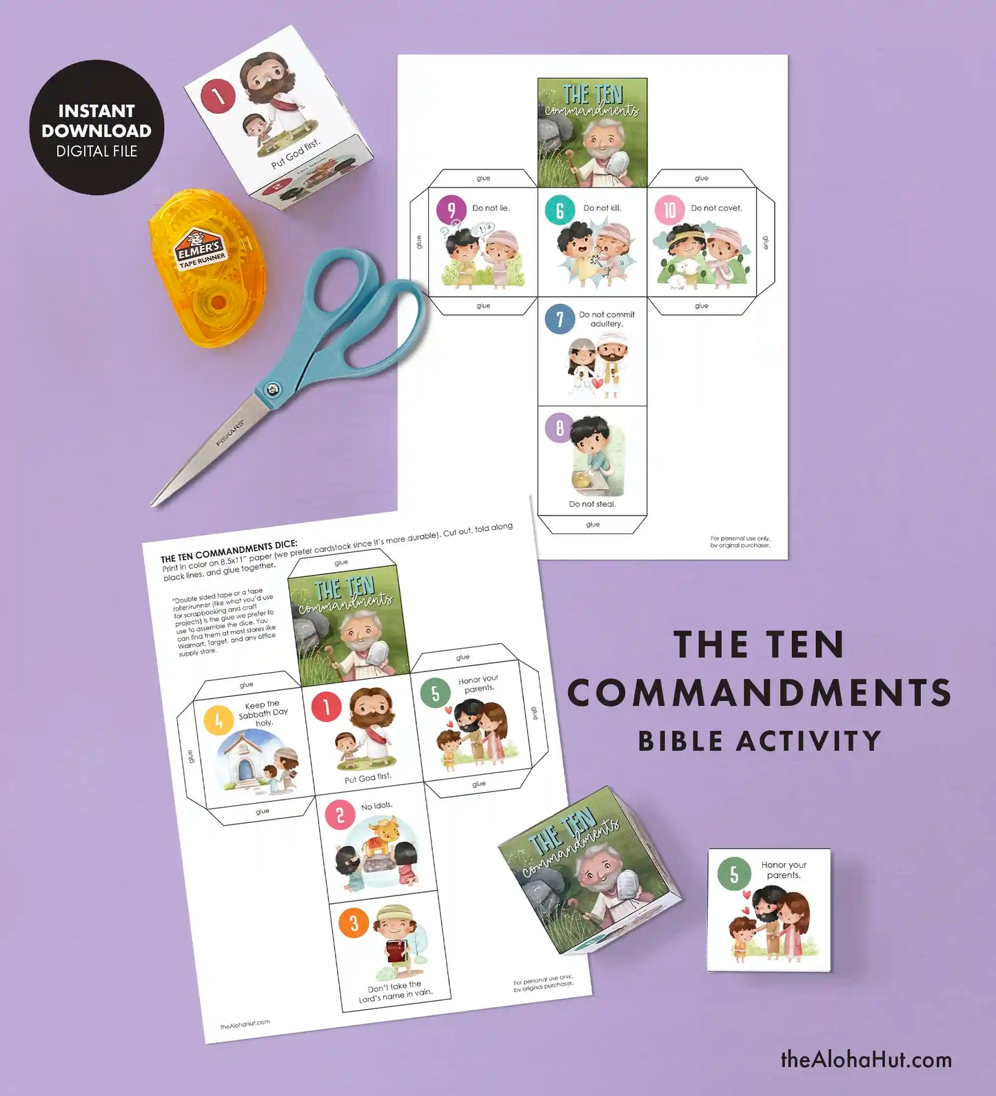 The Ten Commandments - Lesson Cube Game