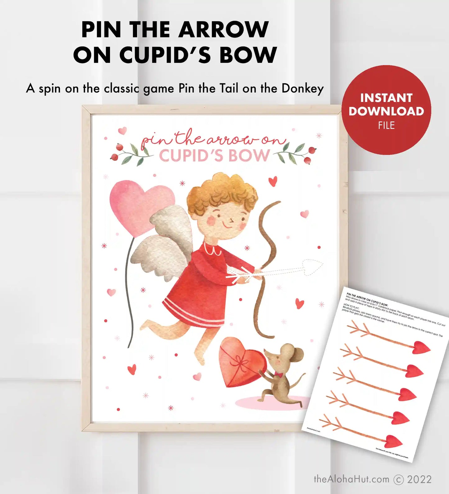 Valentine's Day Party PIN THE TAIL Game