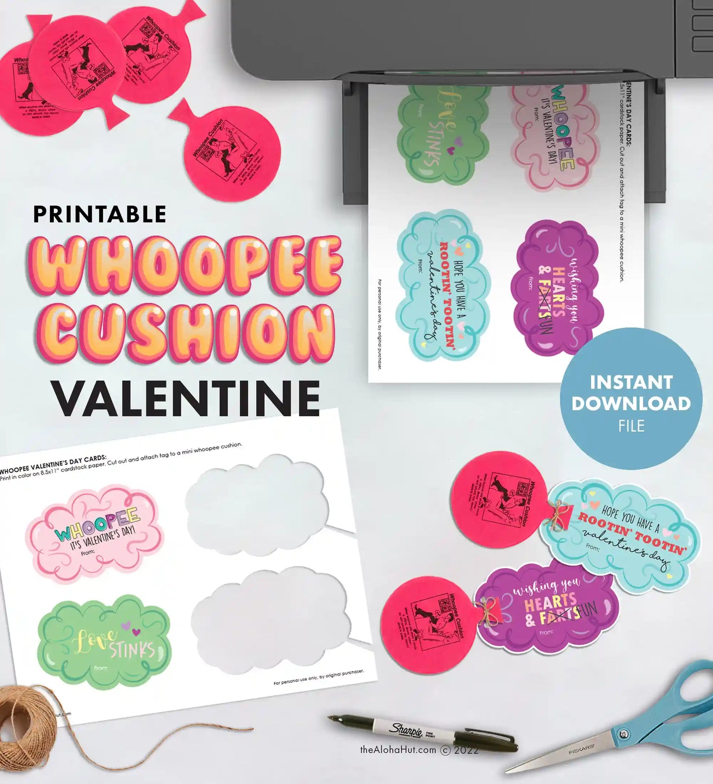 Whoopee Cushion - Printable Valentines