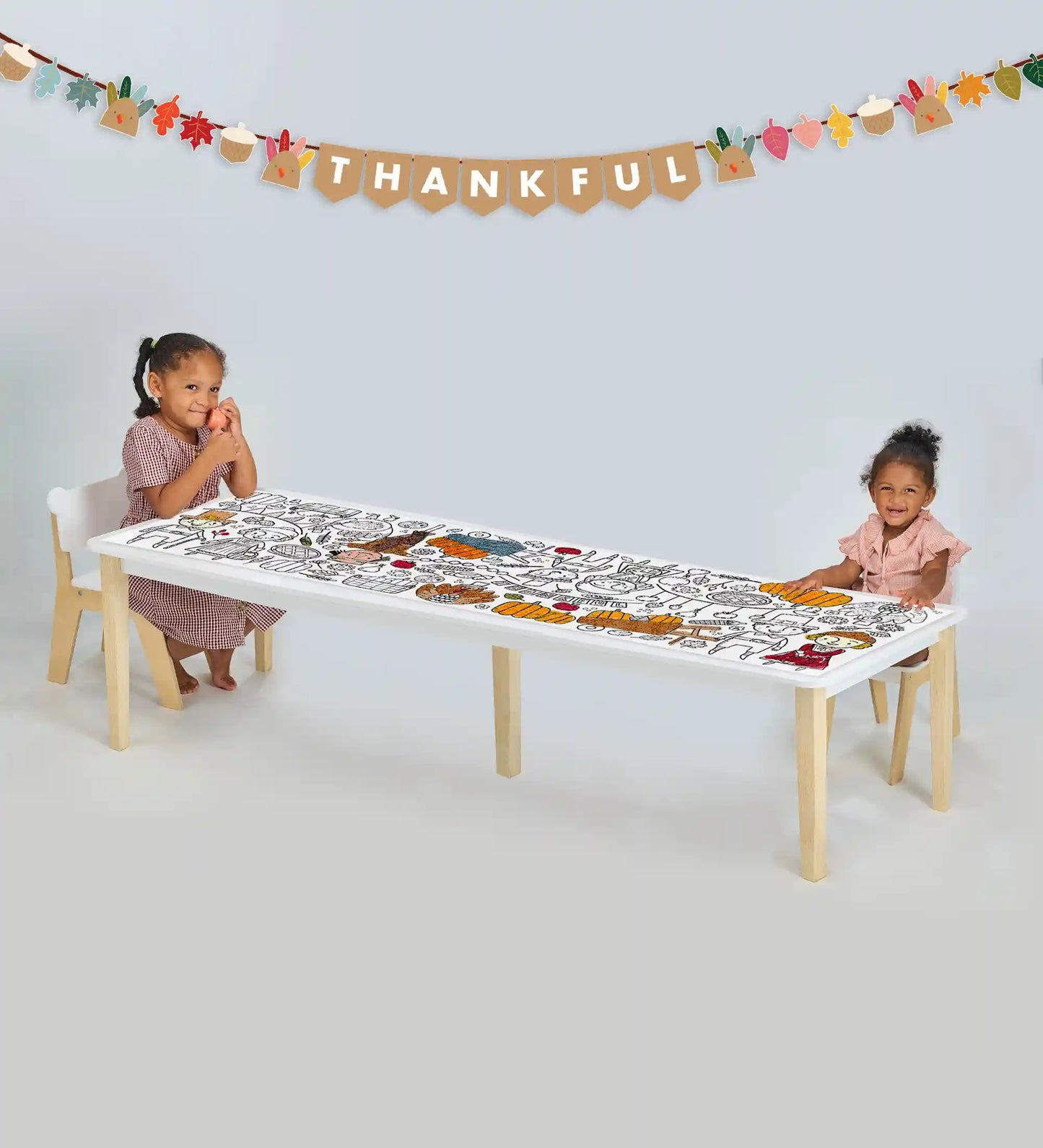Giant Thanksgiving Coloring Poster Tablecloth